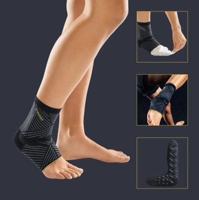 Бандаж голеностопный с силиконовыми вкладышами Medi Levamed E+motion
